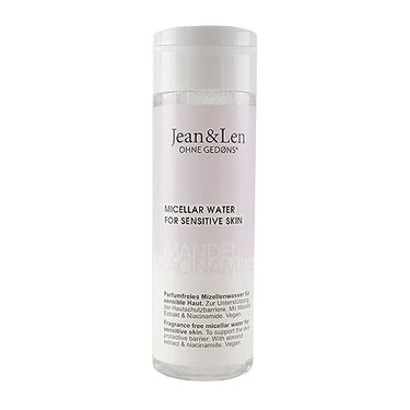 Jean & Len Parfumfreies Mizellenwasser Mandel & Niacinamide, für empfindliche Haut geeignet, hilft bei der Hautberuhigung, reinigt die Haut sanft, ohne Parabene & Silikone, vegan, 200 ml im Sale